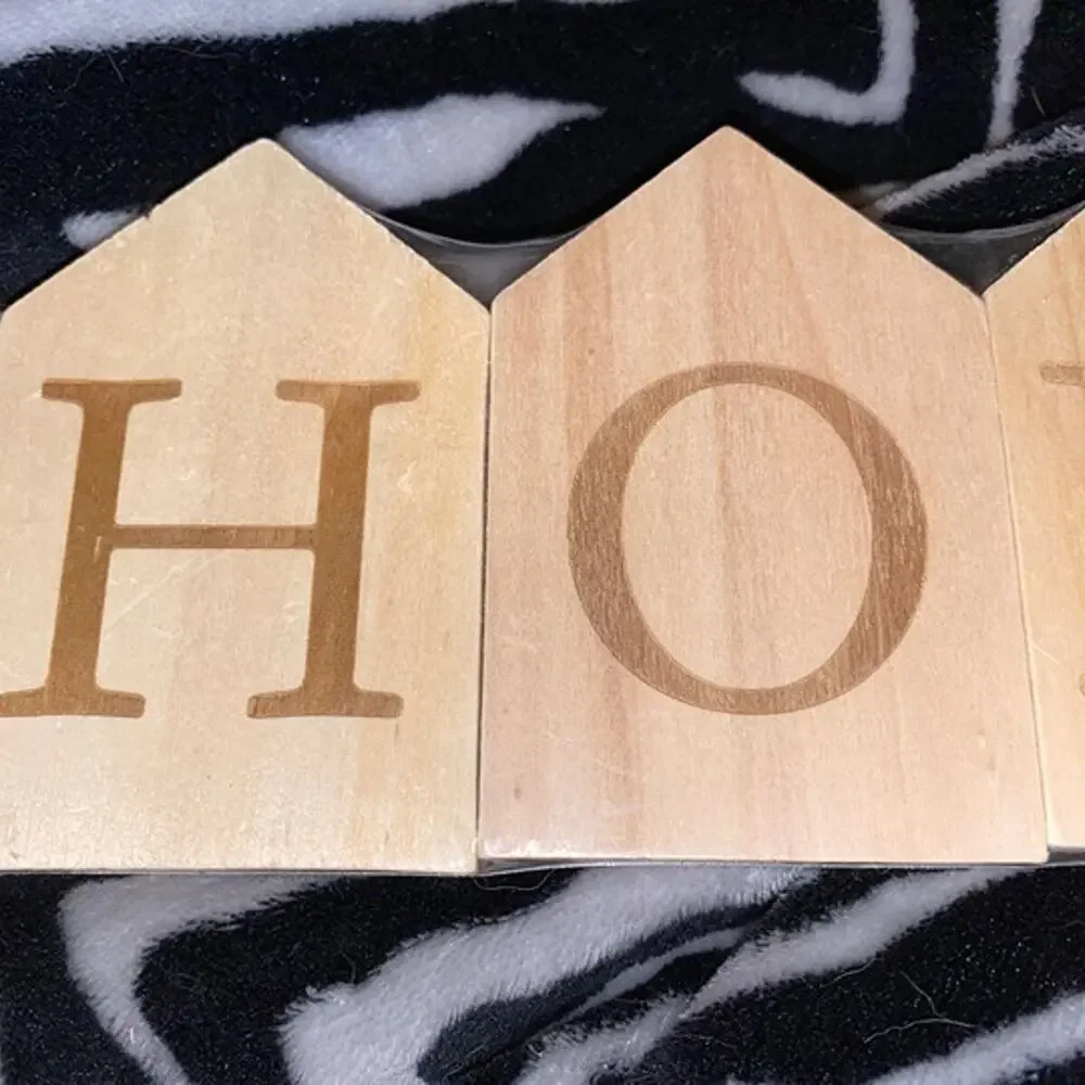 Target Unfinished Wooden HOME Tabletop Decor DIY Paint Ready Wood House Blocks